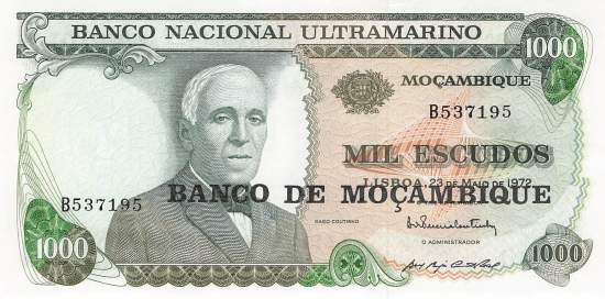 Mosambik p119 1000 Escudos 1976